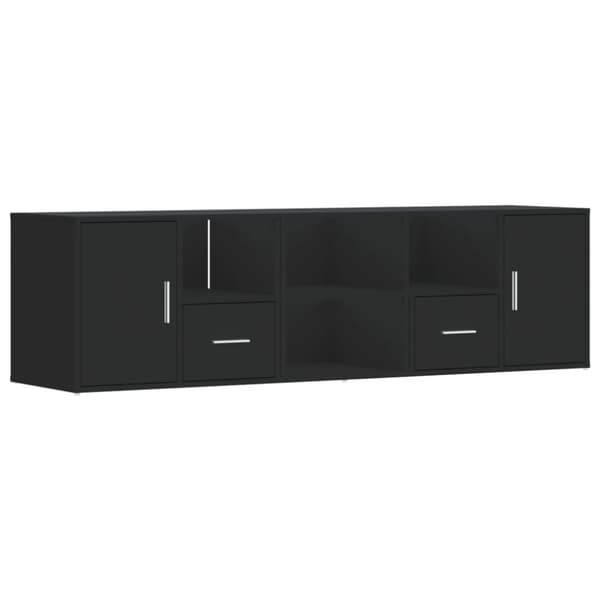 vidaXL hjørneskab 160x40x45 cm konstrueret træ sort