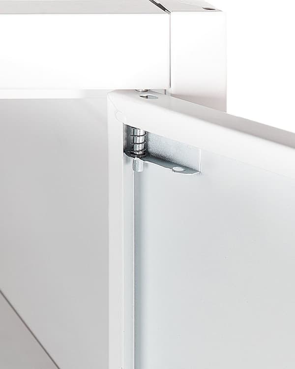 Kontorsskåp Vit Metall 90 x 40 x 184 cm med Skjutdörrar Hyllplan Låsbara Industriell Stil