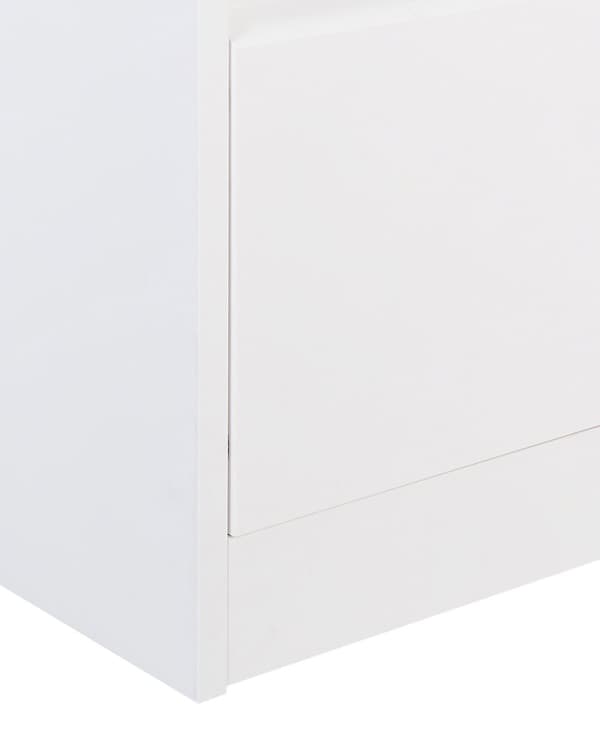 Kontorsskåp med 4 Låsbara Lådor Vit Metall 90 x 45 x 133 cm Arbetsrum Kontor Garage Industriell Modern Stil