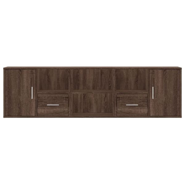vidaXL Hjørneskap brun eik 160x40x45 cm sponplate