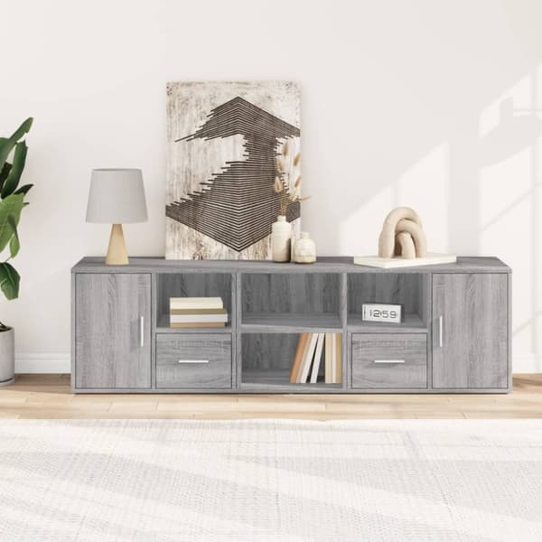 vidaXL hjørneskab 160x40x45 konstrueret træ grå sonoma-eg