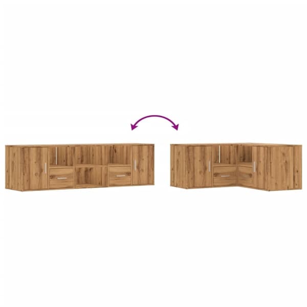 vidaXL Kulmakaappi artesaani tammi 160x40x45 cm lastulevy