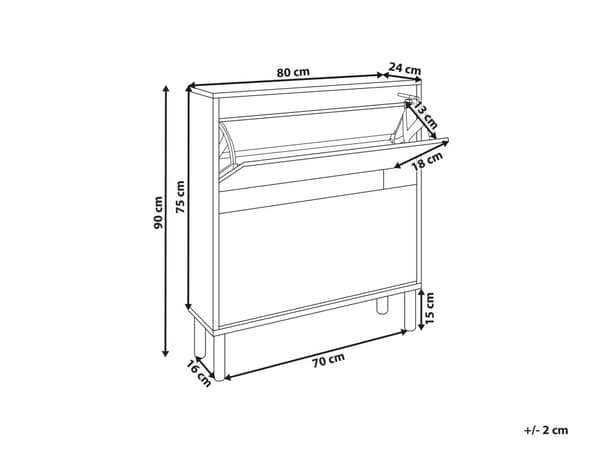 Skooppbevaringsskap Lyst Tre Sponplate Ben av gummitre 2 rom Moderne Design Hall