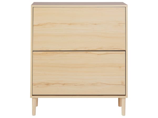 Skooppbevaringsskap Lyst Tre Sponplate Ben av gummitre 2 rom Moderne Design Hall