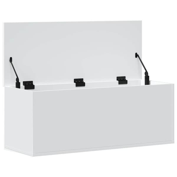 vidaXL opbevaringsboks 90x35x35 cm konstrueret træ hvid
