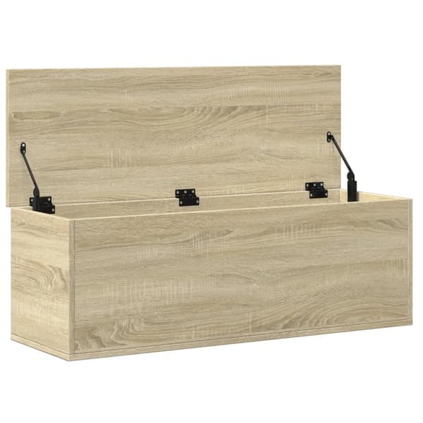 vidaXL opbevaringsboks 102x35x35 cm konstrueret træ sonoma-eg