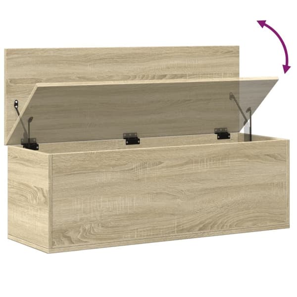 vidaXL opbevaringsboks 102x35x35 cm konstrueret træ sonoma-eg