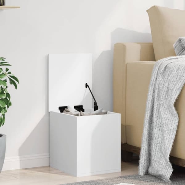 vidaXL opbevaringsboks 30x35x35 cm konstrueret træ hvid
