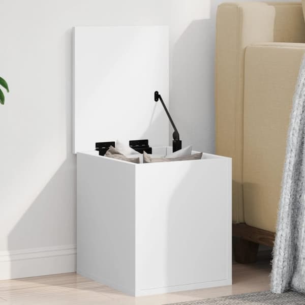 vidaXL opbevaringsboks 30x35x35 cm konstrueret træ hvid