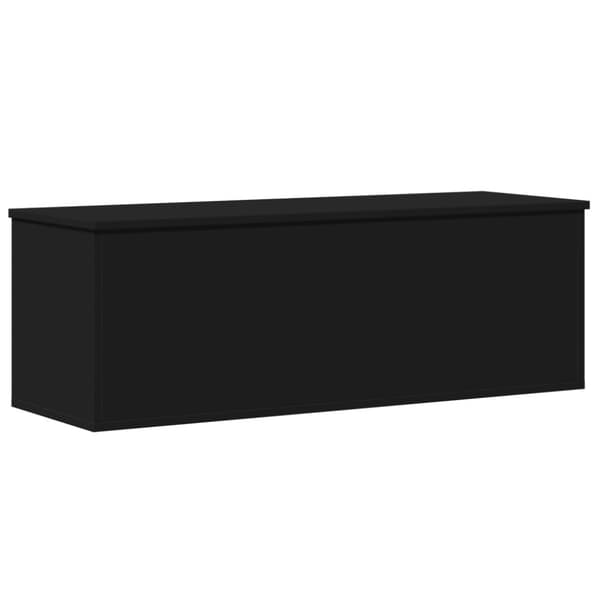 vidaXL Oppbevaringsboks svart 102x35x35 cm konstruert tre
