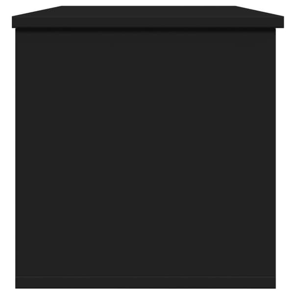 vidaXL Oppbevaringsboks svart 102x35x35 cm konstruert tre