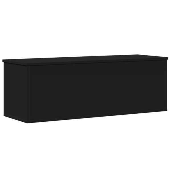 vidaXL Oppbevaringsboks svart 102x35x35 cm konstruert tre