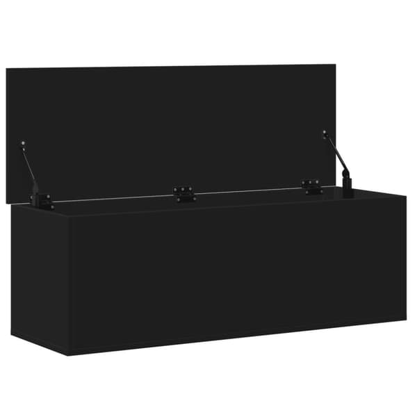 vidaXL Oppbevaringsboks svart 102x35x35 cm konstruert tre