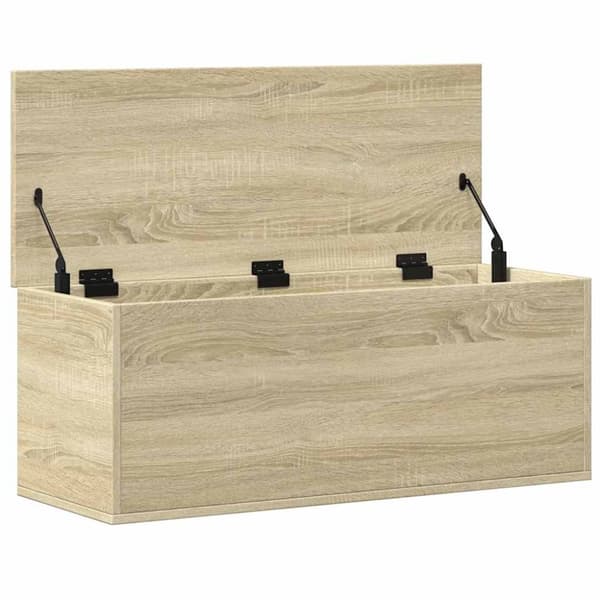vidaXL Oppbevaringsboks sonoma eik 90x35x35 cm konstruert tre