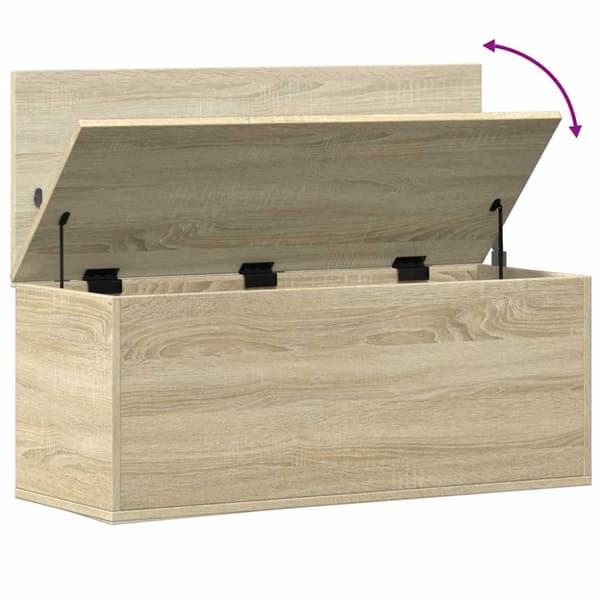 vidaXL Oppbevaringsboks sonoma eik 90x35x35 cm konstruert tre