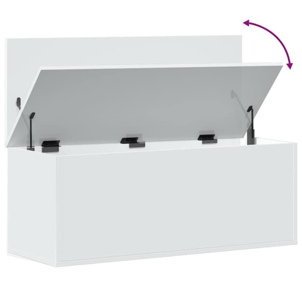 vidaXL Oppbevaringsboks hvit 90x35x35 cm konstruert tre