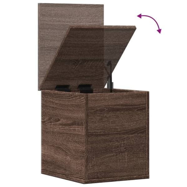 vidaXL Oppbevaringsboks brun eik 30x35x35 cm konstruert tre