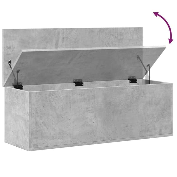 vidaXL opbevaringsboks 102x35x35 cm konstrueret træ betongrå