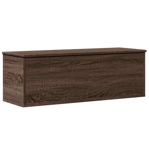 vidaXL opbevaringsboks 102x35x35 cm konstrueret træ brun egetræsfarve