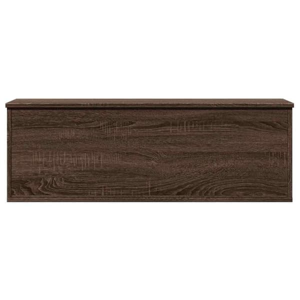 vidaXL opbevaringsboks 102x35x35 cm konstrueret træ brun egetræsfarve