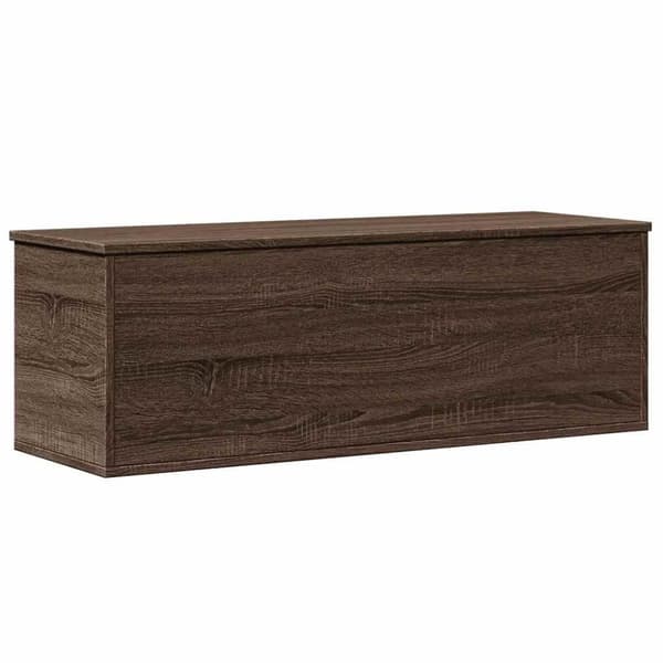 vidaXL opbevaringsboks 102x35x35 cm konstrueret træ brun egetræsfarve