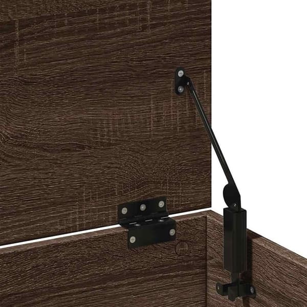 vidaXL opbevaringsboks 102x35x35 cm konstrueret træ brun egetræsfarve