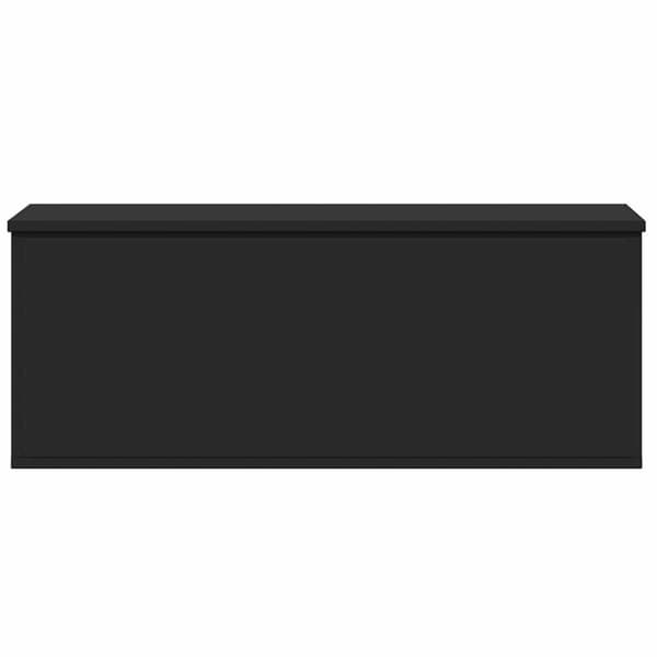 vidaXL opbevaringsboks 90x35x35 cm konstrueret træ sort