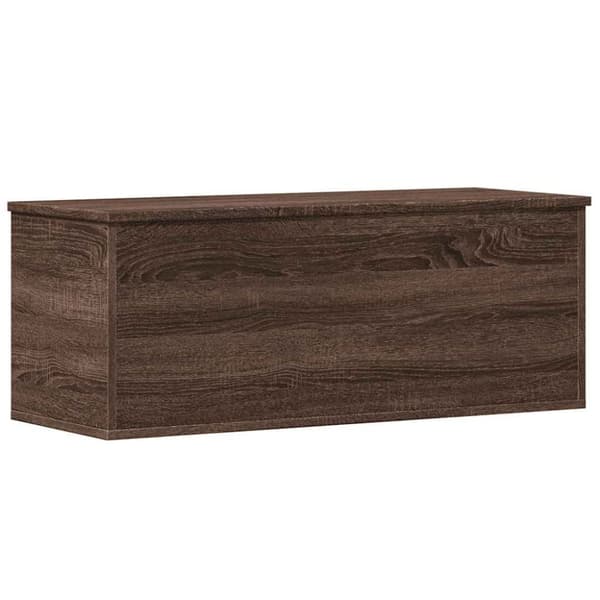 vidaXL opbevaringsboks 90x35x35 cm konstrueret træ brun egetræsfarve