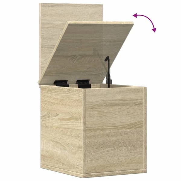vidaXL opbevaringsboks 30x35x35 cm konstrueret træ sonoma-eg