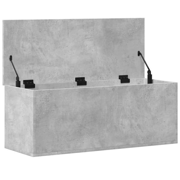 vidaXL Oppbevaringsboks betonggrå 90x35x35 cm konstruert tre