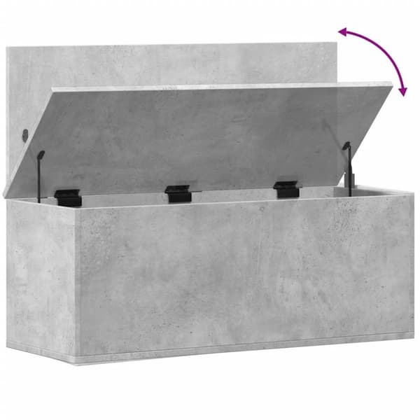 vidaXL Oppbevaringsboks betonggrå 90x35x35 cm konstruert tre