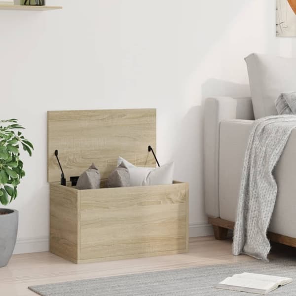 vidaXL Förvaringslåda sonoma-ek 60x35x35 cm konstruerat trä