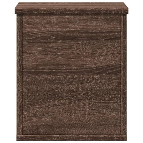 vidaXL opbevaringsboks 30x35x35 cm konstrueret træ brun egetræsfarve