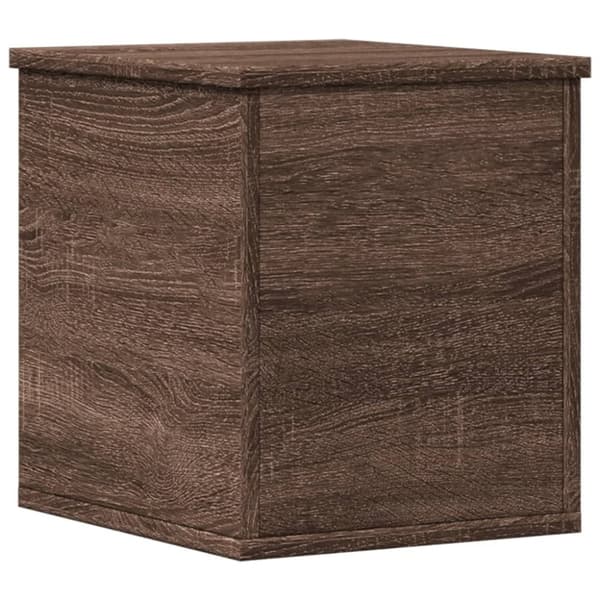 vidaXL opbevaringsboks 30x35x35 cm konstrueret træ brun egetræsfarve