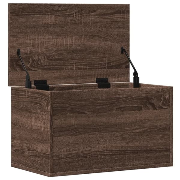 vidaXL opbevaringsboks 60x35x35 cm konstrueret træ brun egetræsfarve