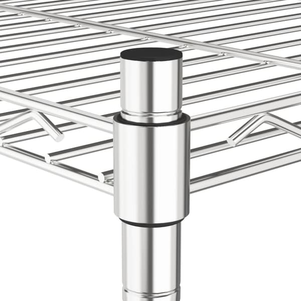 opbevaringsstativ med hjul 90x35x142 cm 200 kg 4 niveauer krom