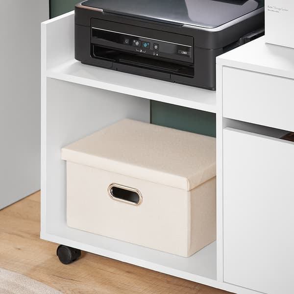SoBuy Arkivskab Printer Stand Mobilt Arkivskab Sidebord ASK02-W
