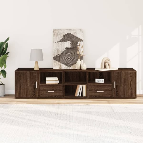 vidaXL Kulmakaappi ruskea tammi 200x40x45 cm tekninen puu