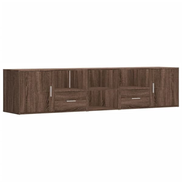 vidaXL Kulmakaappi ruskea tammi 200x40x45 cm tekninen puu
