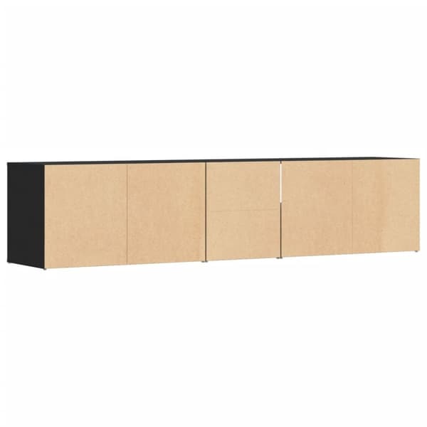 vidaXL Kulmakaappi musta 200x40x45 cm lastulevy