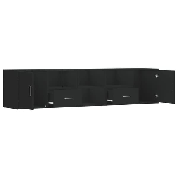 vidaXL Kulmakaappi musta 200x40x45 cm lastulevy