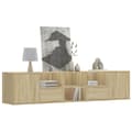 Miniatyrbillede 2 af 11: vidaXL hjørneskab 200x40x45 cm konstrueret træ sonoma-eg
