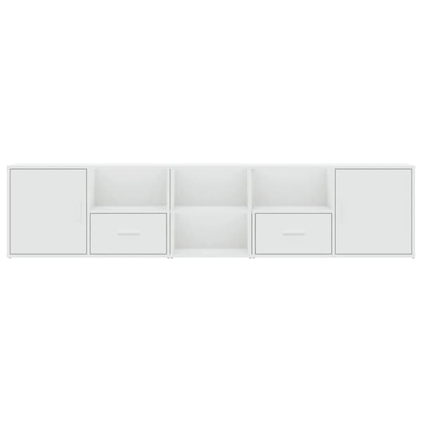 vidaXL hjørneskab 200x40x45 cm konstrueret træ hvid