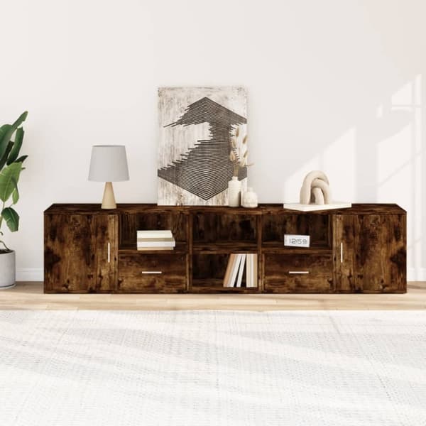 vidaXL Hjørneskap sonoma eik 200x40x45 cm konstruert tre