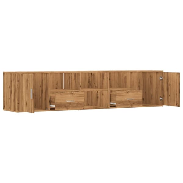 vidaXL Hjørneskap artisan eik 200x40x45 cm konstruert tre