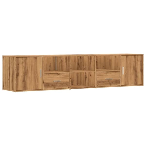 vidaXL Hjørneskap artisan eik 200x40x45 cm konstruert tre