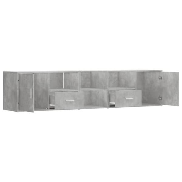 vidaXL Hjørneskap betonggrå 200x40x45 cm konstruert tre