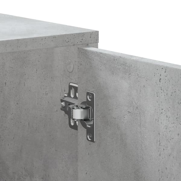 vidaXL Hjørneskap betonggrå 200x40x45 cm konstruert tre