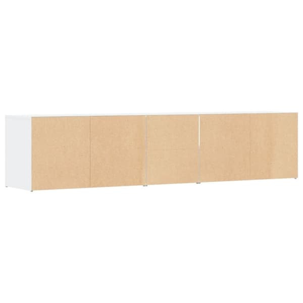 vidaXL Hjørneskap hvit 200x40x45 cm konstruert tre
