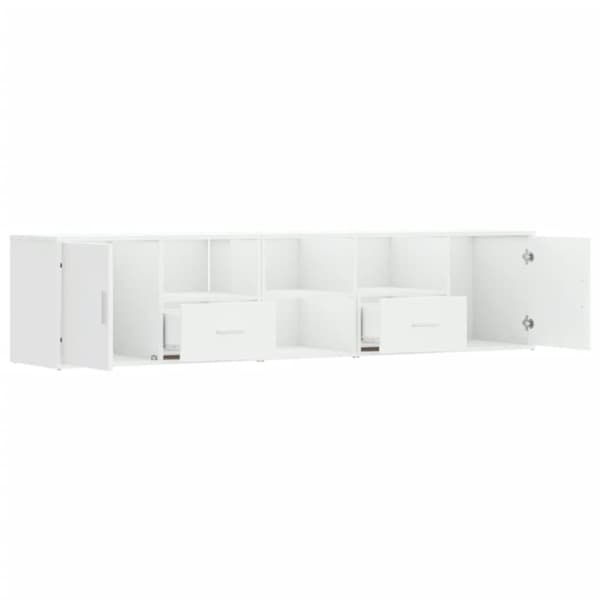 vidaXL Hjørneskap hvit 200x40x45 cm konstruert tre